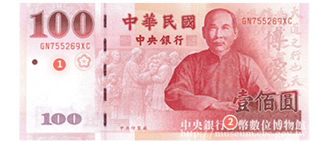 中央銀行券幣數位博物館-英文版-Security Features of the New Taiwan